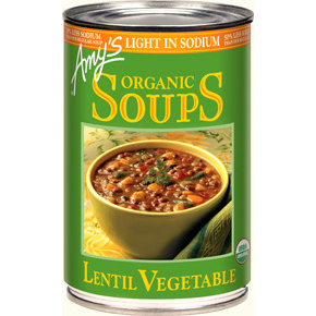 Amy's Kitchen Lower Sodium Lentil Vegetable Soup, 398ml