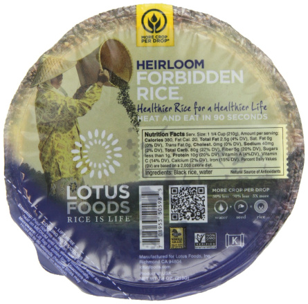 Lotus Foods Forbidden Rice Heat & Eat Bowl, 210g