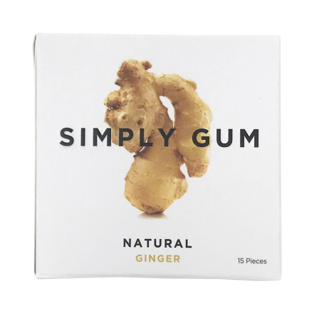 Simply Gum Ginger Gum, 15 pieces