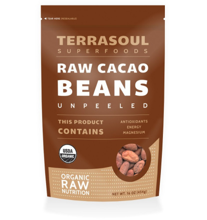 Terrasoul Superfoods Organic Raw Cacao Beans, 454g