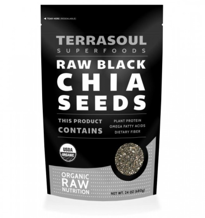 Terrasoul Superfoods Organic Raw Black Chia Seeds, 907g