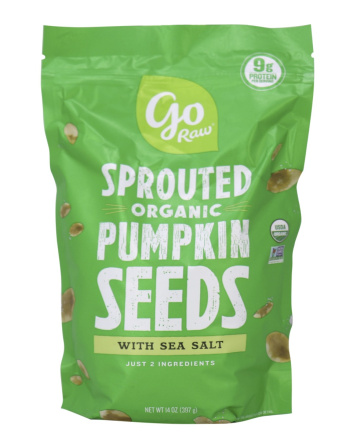 Go Raw Organic Sprouted Pumpkin Seeds, 397g