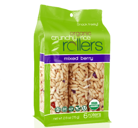 Crunchy Rollers Organic Rice Mixed Berry, 6 Rollers, 76g