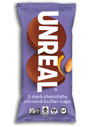Unreal Dark Chocolate Almond Butter Cups Snack Pack, 30g