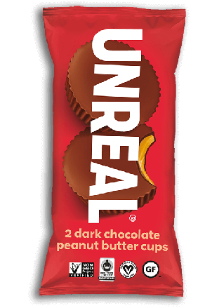 Unreal Dark Chocolate Peanut Butter Cups Snack Pack, 30g