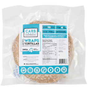 Carb Smart Express 9" Grain-Free Keto Flatbread, Pack of 4