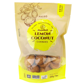 GluteNull Grain-Free Paleo Cookies Lemon Coconut, 220g
