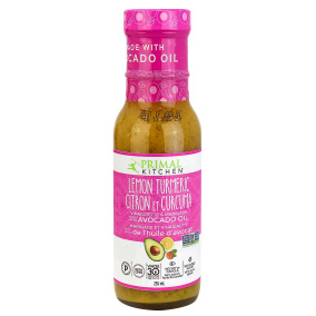 Front of Primal Kitchen Lemon Turmeric Vinaigrette & Marinade, 236ml