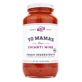 Front of Yo Mama's Chianti Wine Keto Pasta Sauce, 708g