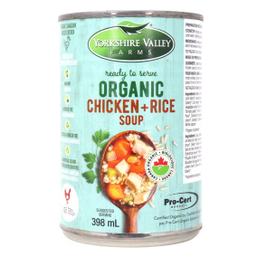 Front of Yorkshire Valley Organic Chicken And Rice Soup